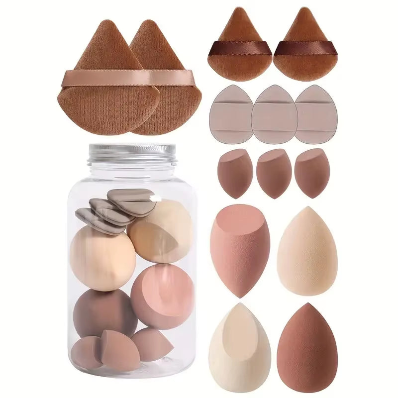 Beauty Sponges Blender Super Soft Makeup Sponges Set with Storage Finger Puff Foundation Cosmetic Puffs Mini Make up Sponges