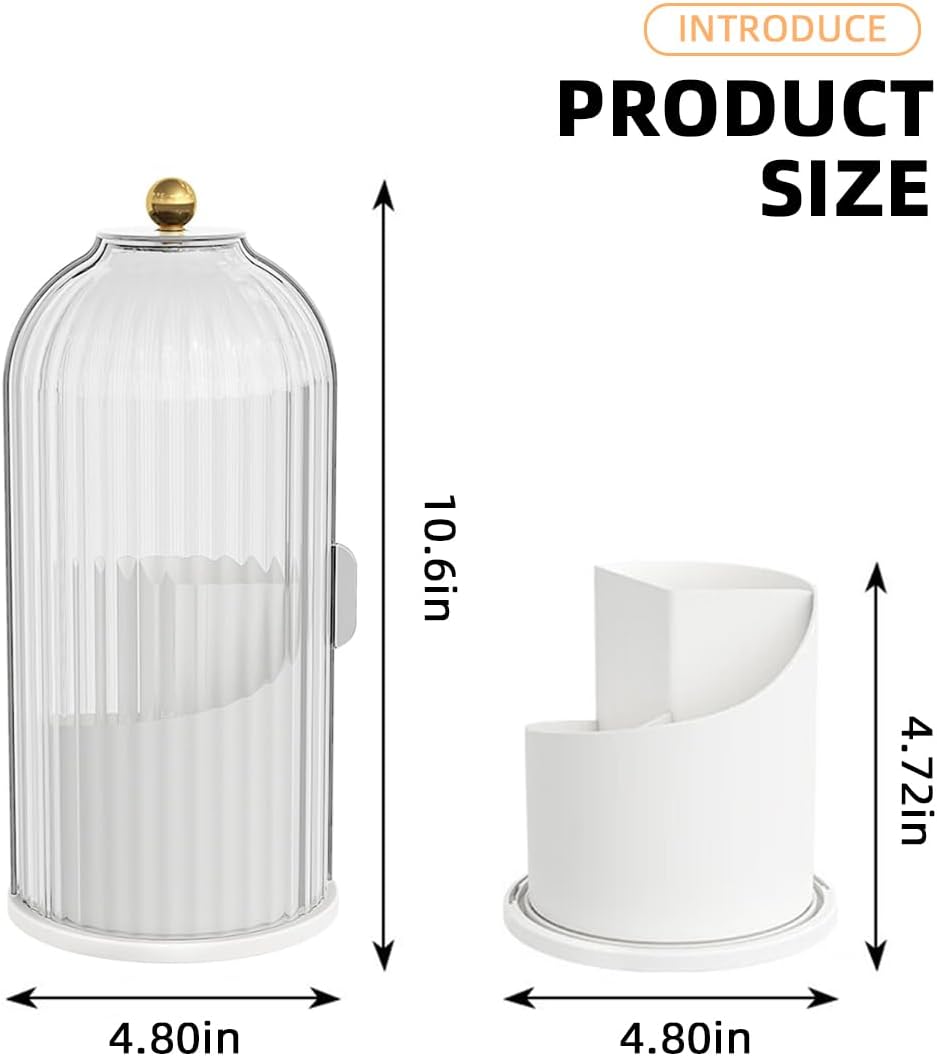 Organizador Brochas Maquillaje 360° Con Tapa
