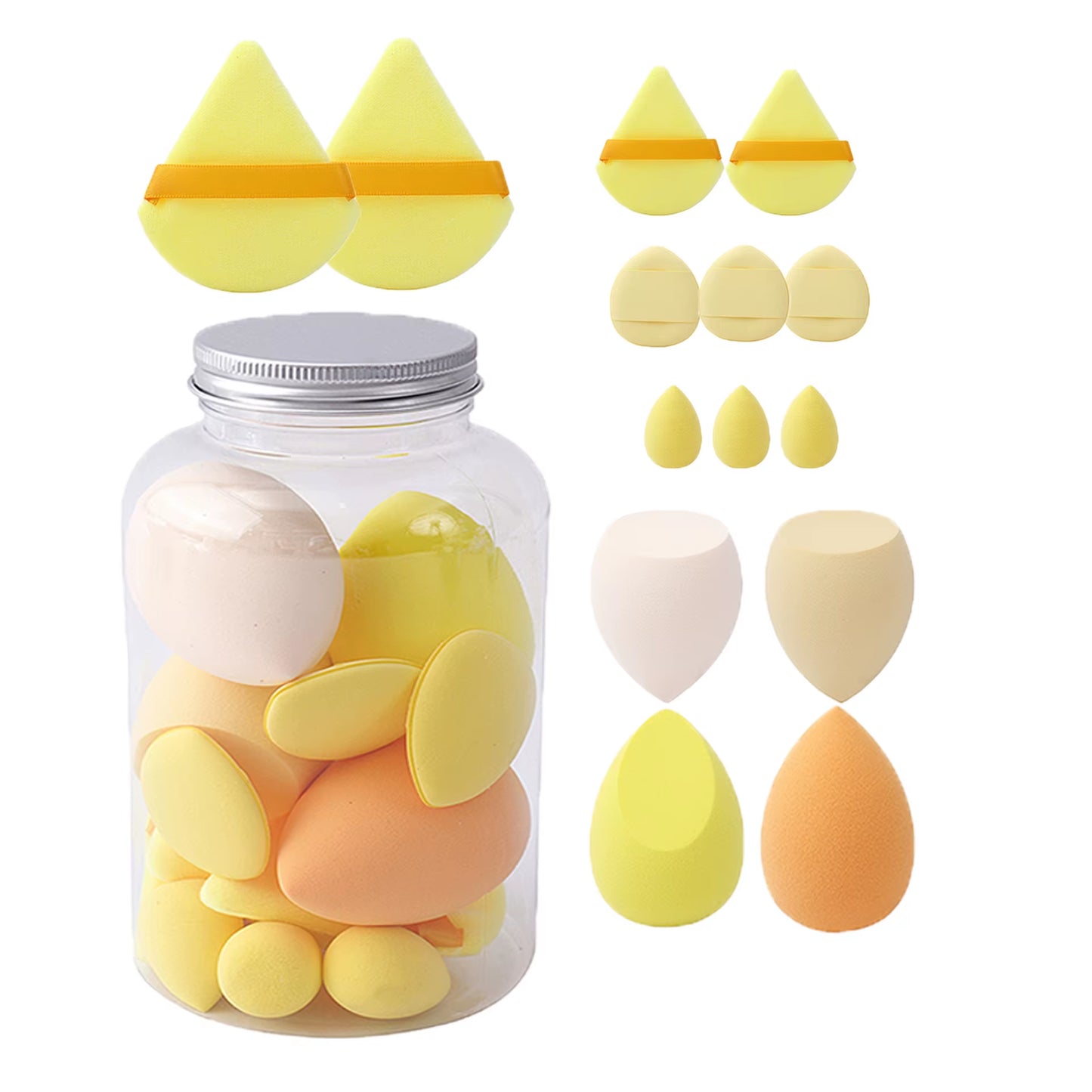 Beauty Sponges Blender Super Soft Makeup Sponges Set with Storage Finger Puff Foundation Cosmetic Puffs Mini Make up Sponges