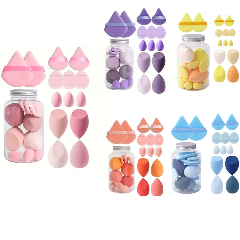 Beauty Sponges Blender Super Soft Makeup Sponges Set with Storage Finger Puff Foundation Cosmetic Puffs Mini Make up Sponges
