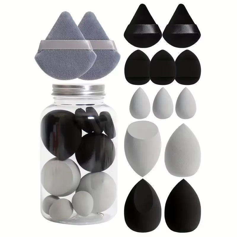 Beauty Sponges Blender Super Soft Makeup Sponges Set with Storage Finger Puff Foundation Cosmetic Puffs Mini Make up Sponges