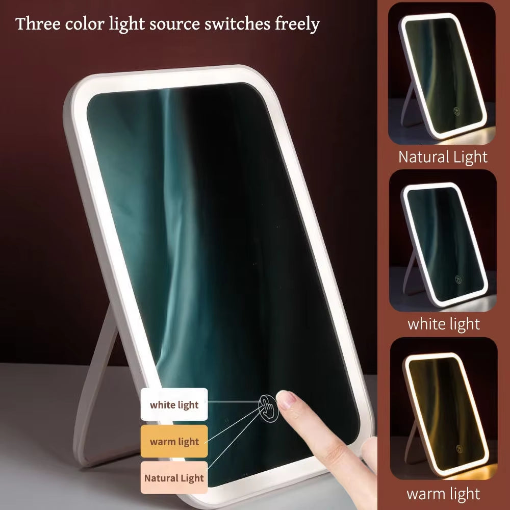 Espejo plegable con LED