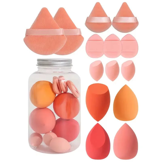 Beauty Sponges Blender Super Soft Makeup Sponges Set with Storage Finger Puff Foundation Cosmetic Puffs Mini Make up Sponges