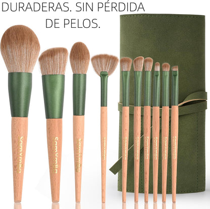 10 Brochas De Maquillaje - Brochas De Maquillaje Profesional - Brochas Maquillaje Ultrasuaves - Set Brochas Maquillaje Completo - Pinceles Maquillaje - Pinceis Maquilhagem - Maquillaje Mujer
