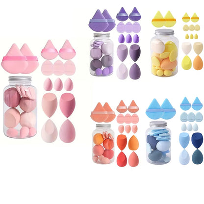 Beauty Sponges Blender Super Soft Makeup Sponges Set with Storage Finger Puff Foundation Cosmetic Puffs Mini Make up Sponges