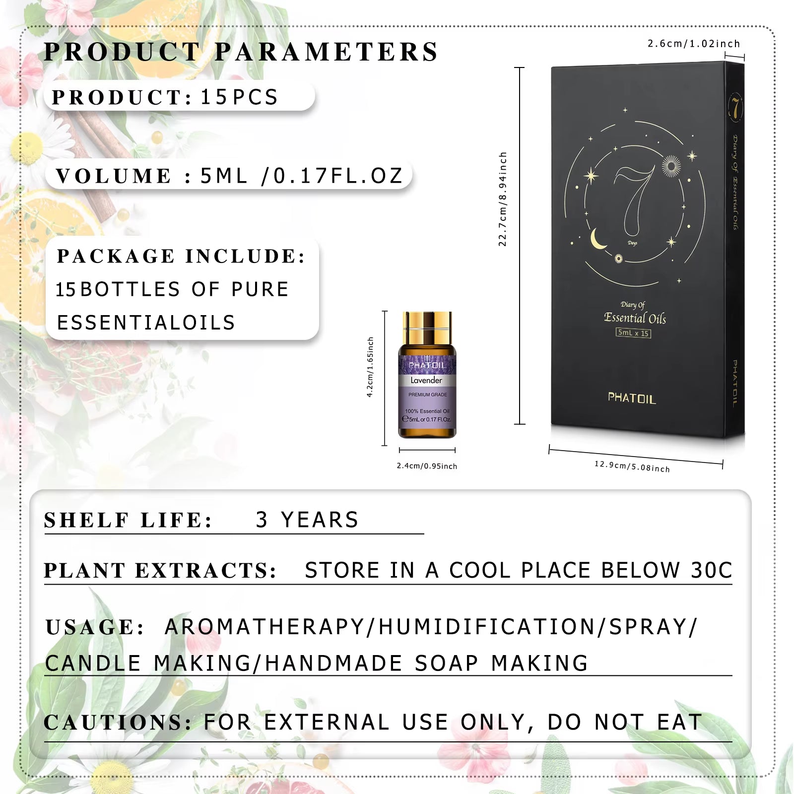 Set de Aceites Esenciales, 15pcs 