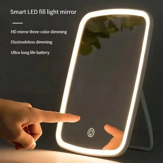 Espejo plegable con LED